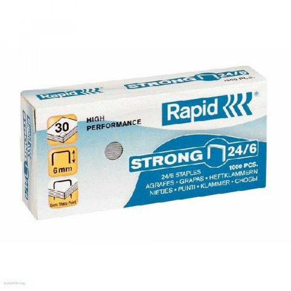 Fűzőkapocs Rapid Strong 24/6 horganyzott, 1000db/doboz