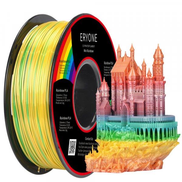 Eryone Mini Rainbow PLA szivárvány színű 3D nyomtató Filament 1.75mm,
1kg/tekercs