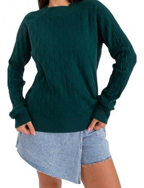 Sötétzöld meleg klasszikus pulóver