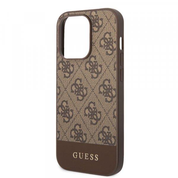 Guess Apple iPhone 14 Pro Max (6.7) 4G Stripe hátlapvédő tok barna
(GUHCP14XG4GLBR)