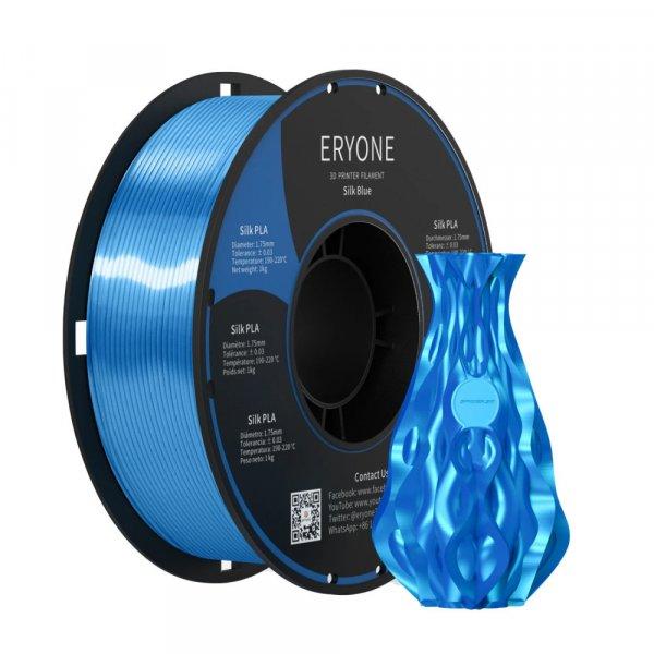 Eryone Silk PLA selyemfényű kék (silk blue) 3D nyomtató Filament 1.75mm,
1kg/tekercs