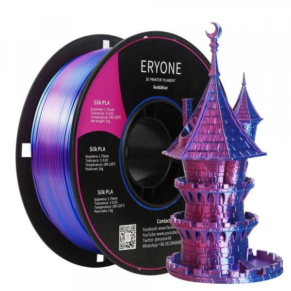 Eryone Silk PLA Dual Color selyemfényű piros és kék (red & blue) 3D
nyomtató Filament 1.75mm, 1kg/tekercs