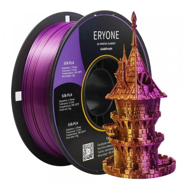 Eryone Silk PLA Dual Color selyemfényű arany és lila (gold & purple) 3D
nyomtató Filament 1.75mm, 1kg/tekercs
