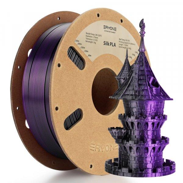 Eryone Silk PLA Dual Color selyemfényű fekete és lila (black & purple) 3D
nyomtató Filament 1.75mm, 1kg/tekercs