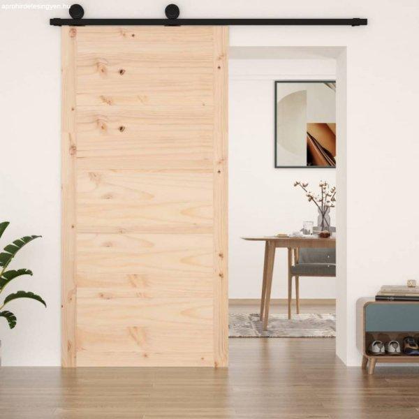 Tömör fenyőfa istálló stílusú ajtó 100x1,8x204,5 cm