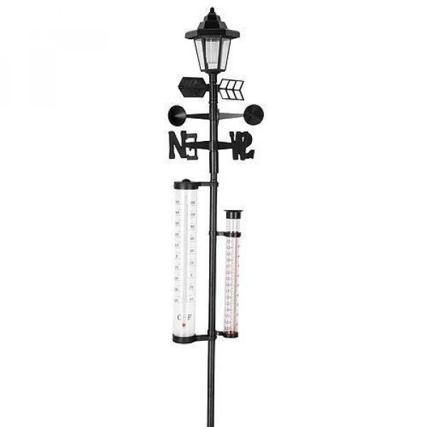 Időjárás állomás SWS29, Solar, 158 cm, esőmérő, hőmérő, napelemes
lámpa