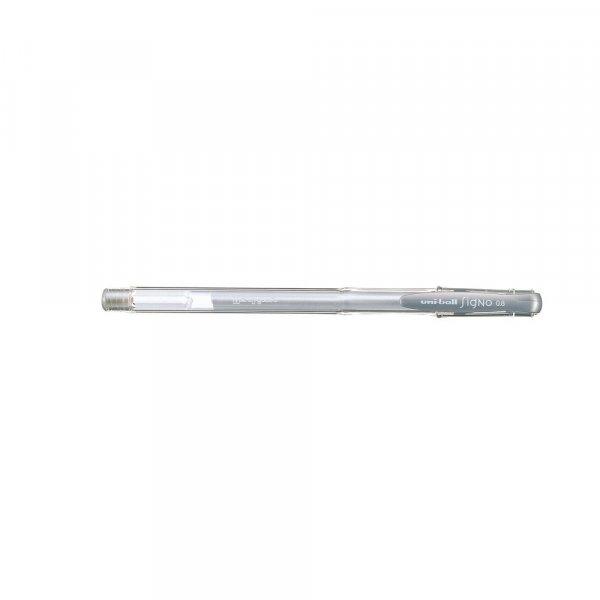 Zselés toll 0,5mm, Uni UM-100, írásszín ezüst