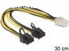 DeLock Cable PCI Express power supply 6 pin female > 2x 8