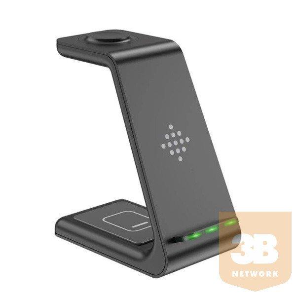 BLACKBIRD 3in1 Dokkoló Töltőállomás (Iphone,Iwatch,Airpods)
készülékekhez, Fekete