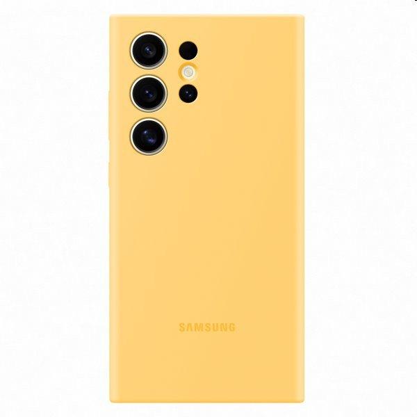 Silicone Cover tok Samsung Galaxy S24 Ultra számára, sárga - EF-PS928TYEGWW