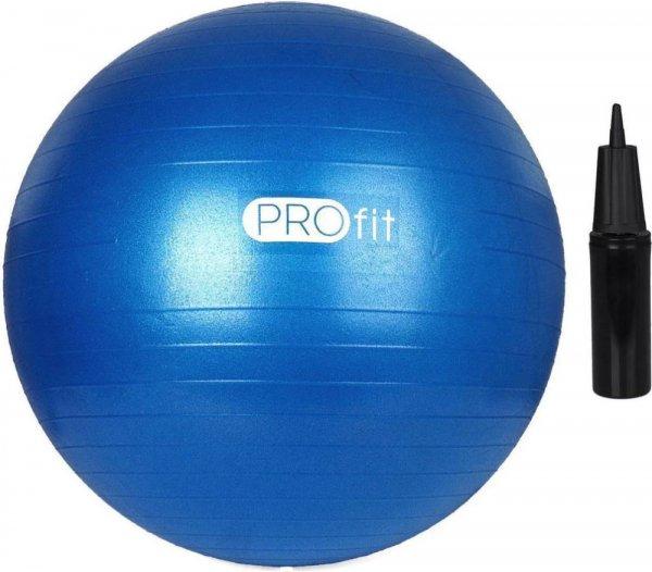 Erősített Gimnasztikai labda Durranásmentes 85 cm pumpával PRO-Fit Kék