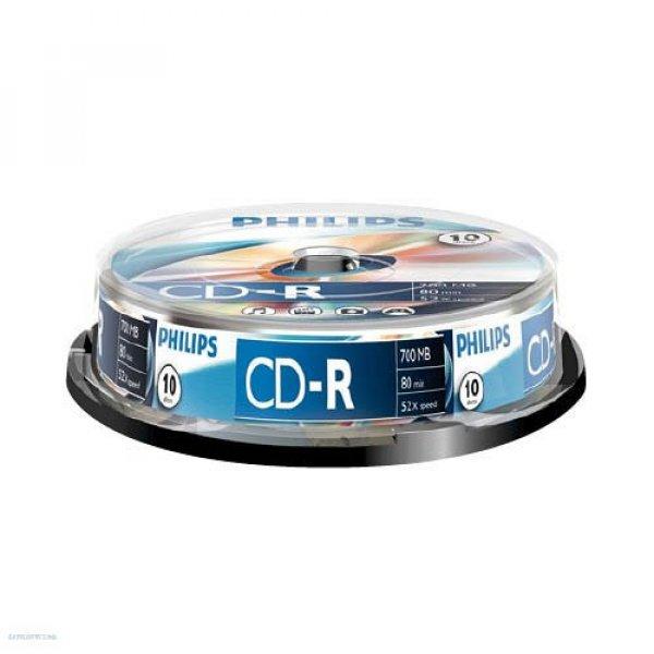 CD-R Philips írható 52x hengeres (10 db)