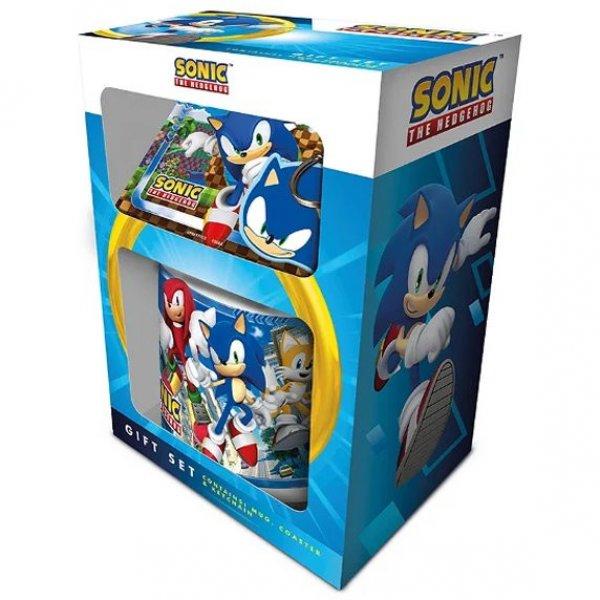 Bögre, kulcstartó, alátét készlet Sonic: The Hedgehog