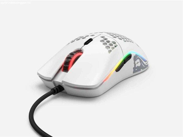 Glorious GO-WHITE PC Gaming Race Model O RGB Optikai USB Fehér Egér