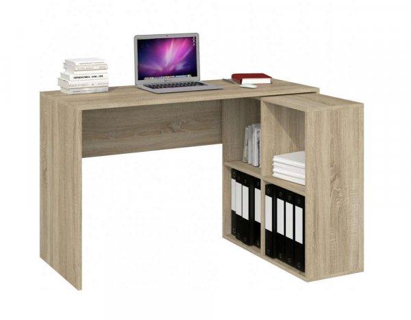 Íróasztal / számítógép + sarokpolc - Holzmeister - 120 cm - sonoma tölgy