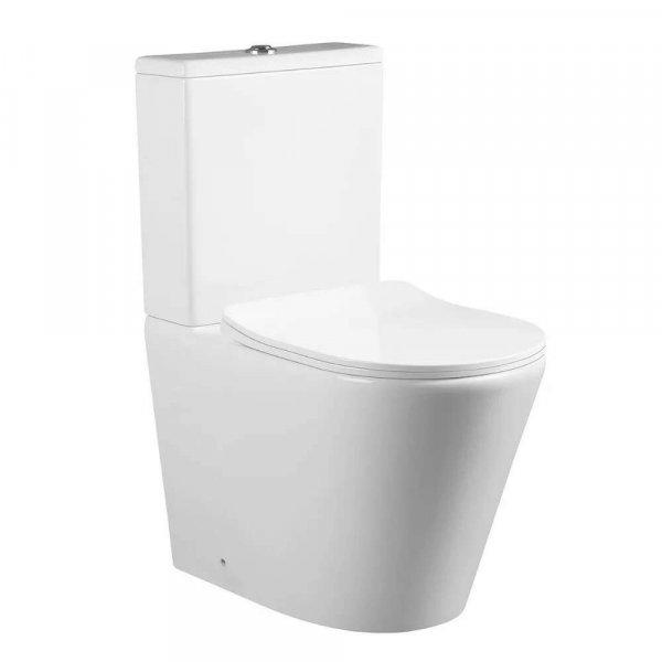 Lisa White perem nélküli mély öblítésű íves monoblokkos WC alsó/hátsó
kifolyású tető nélkül + tartály