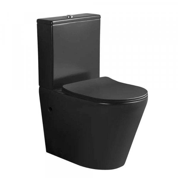 Lisa Black perem nélküli mély öblítésű íves monoblokkos WC alsó/hátsó
kifolyású tető nélkül + tartály