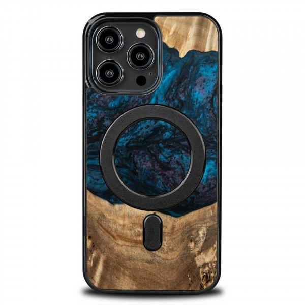 Fa és gyanta tok iPhone 14 Pro Max MagSafe Bewood Unique Neptune telefonhoz -
sötétkék fekete