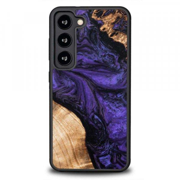 Fa és műgyanta tok Samsung Galaxy S23 Bewood Unique Violet - Lila és fekete