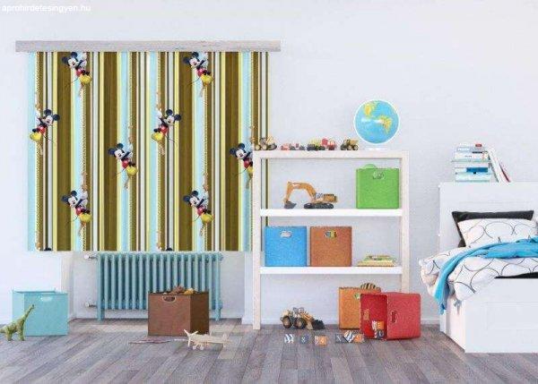 Mickey gyerek függöny, csíkos | 180 cm x 160 cm  - babaszoba faldekoráció