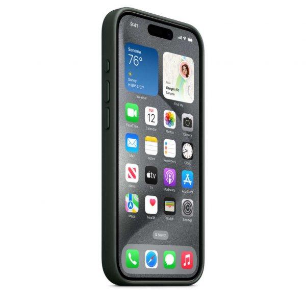 Apple iPhone 15 Pro FineWoven Case w MagSafe - Evergreen