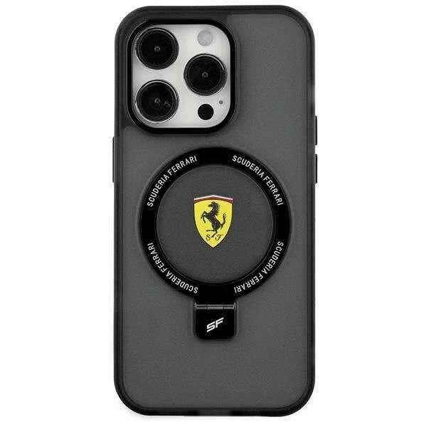 Ferrari Ring Stand 2023 Collection MagSafe tok iPhone 15 Plus / 14 Plus - fekete