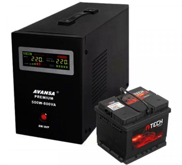  Tartalék tápegység keringető szivattyúkhoz AVANSA UPS 500W 12V +
akkumulátor 