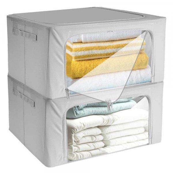 Praktikus, összecsukható textil tároló
ágyneműhöz, ruhákhoz,
törölközőkhöz - szekrény rendszerező - 2db
(BB-22930)