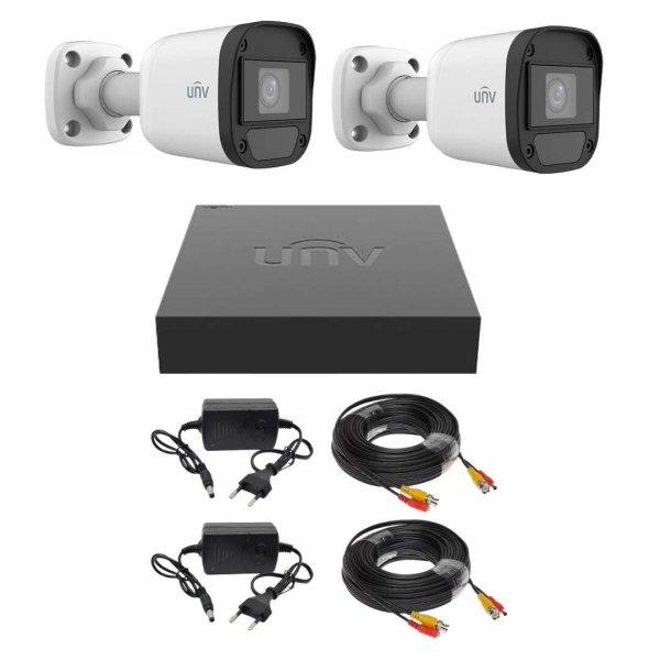 Uniview CCTV rendszer, 2 x 2 Megapixeles kamera, 20M infravörös, 4 csatornás
2MP hibrid DVR, kábel, tápegység