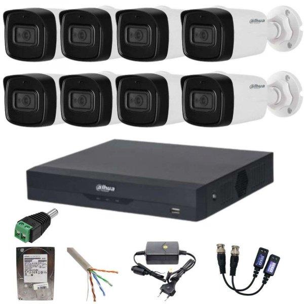Dahua felügyeleti rendszer: 8 kamera, 8MP IR, 80M, DVR, 8 csatorna, 4k a
mellékelt tartozékokkal: HDD 1TB
