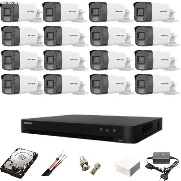 CCTV rendszer: 16 kamera: Hikvision, 5MP, Dual Light, IR, 40m, WL, 40m, DVR,
AcuSense, 8MP mellékelt tartozékokkal: HDD, 4TB