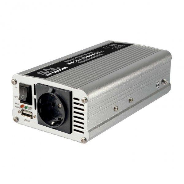 SAL 12V -> 220V, max. 1000W autós feszültség inverter, USB csatlakozóval
(SAI 1000USB)
