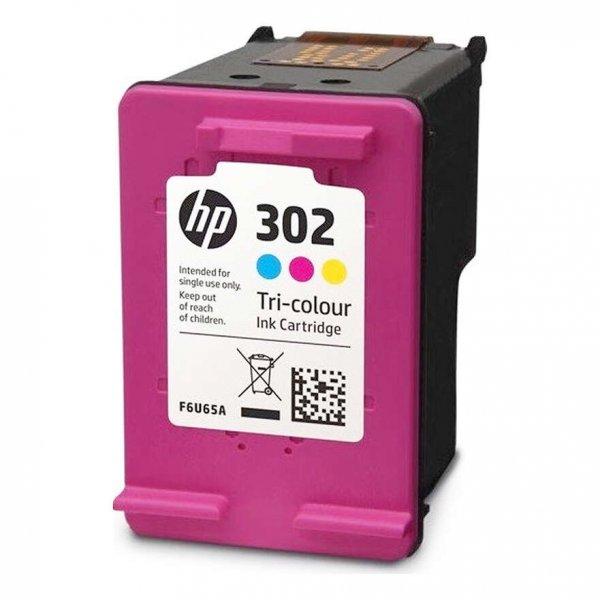 HP 302 Color (F6U65E) festékpatron, háromszínű, eredeti