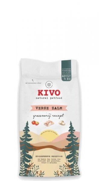 KIVO - Hidegen sajtolt Gabonamentes Száraztáp - Lazac 4kg