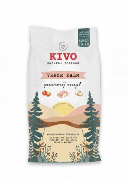 KIVO - Hidegen sajtolt Gabonamentes Száraztáp - Lazac 14kg