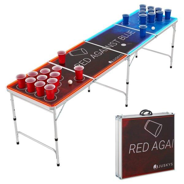 Beer Pong asztal Red vs. Blue LED-del