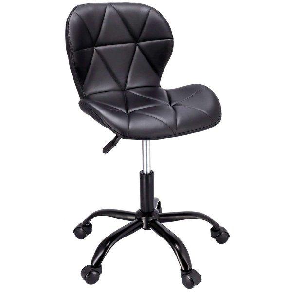 Ergonomikus irodai szék, öko-bőrrel kárpitozott, 100kg, fekete