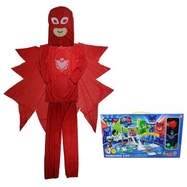 IdeallStore® gyerekruha, piros bagoly, 3-5 éves méret, 100-110, piros,
garázzsal