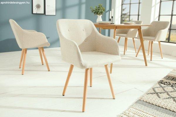 Stílusos szék Norway, krémszínű