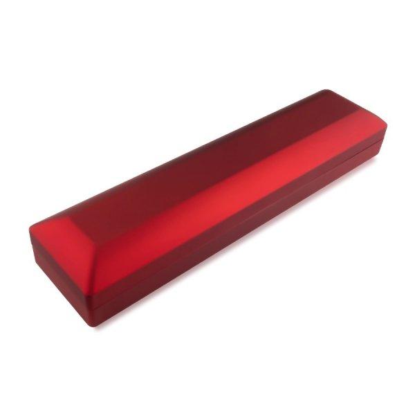 LED-es díszdoboz karkötőhöz – matt piros színű, hosszúkás formával