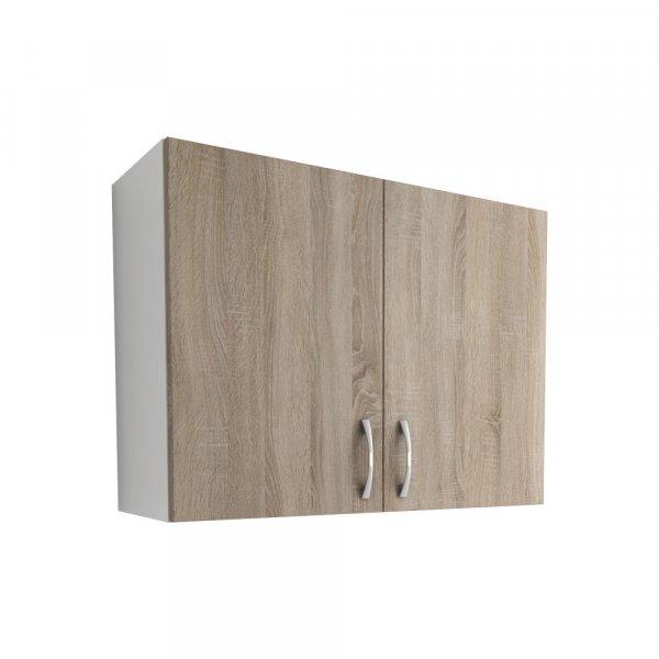 Benita 2 ajtós Felső konyhaszekrény Sonoma Tölgy-Fehér 80x30x60 cm