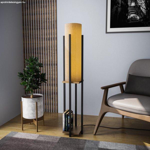 Shelf Lamp - 8130 Enteriőr dizájn Állólámpa Fekete Arany 25x20x130 cm