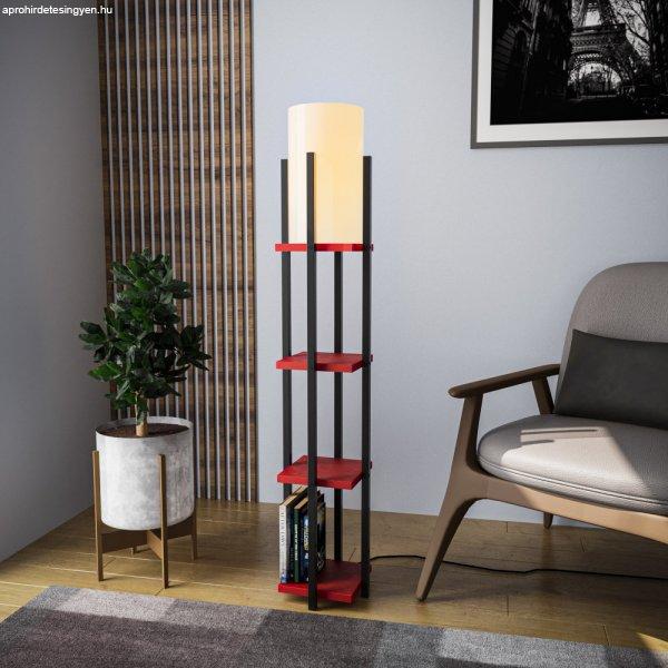 Shelf Lamp - 8117 Enteriőr dizájn Állólámpa Fekete Piros 25x20x130 cm