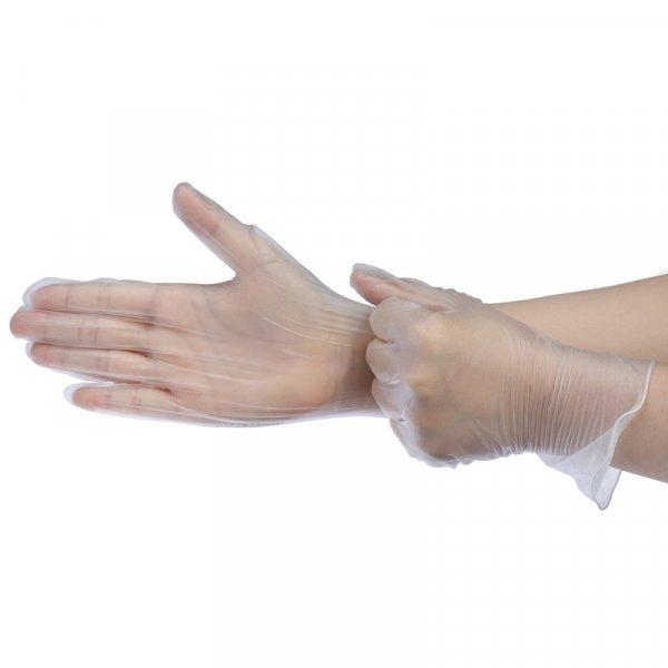 EXISPORT-PVC rukavice (100ks balenie) Fehér M
