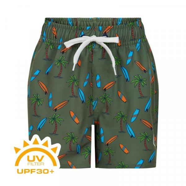 COLOR KIDS-Swim shorts short AOP-dark ivy Zöld 140