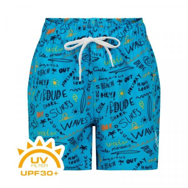 COLOR KIDS-Swim shorts short AOP-cyan blue Kék 140
