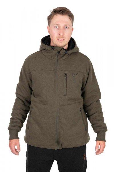 Fox Collection Sherpa Jacket Green & Black dzseki, kabát XL (CCL283)