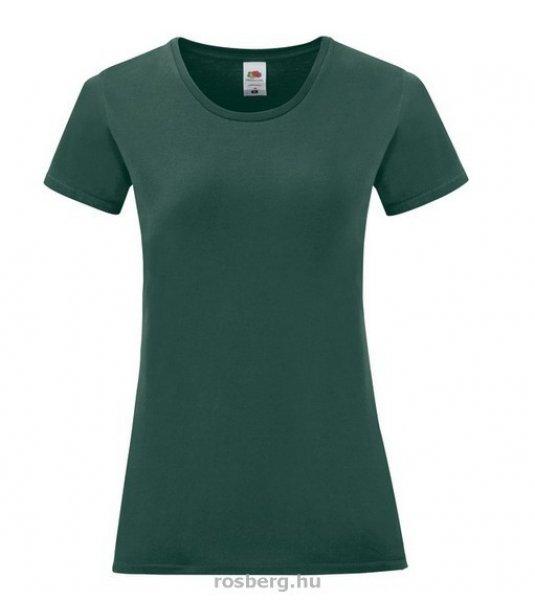 Fruit of the Loom 61432 női ICONIC póló 150T XS-XXL méretek FOREST GREEN