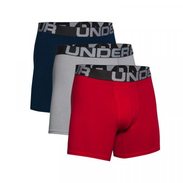 UNDER ARMOUR-UA Charged Cotton 6in 3 Pack-RED Piros S