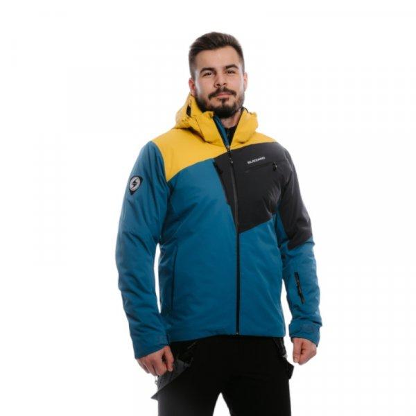 BLIZZARD-Ski Jacket Leogang, petroleum/mustard yellow Kék XXL